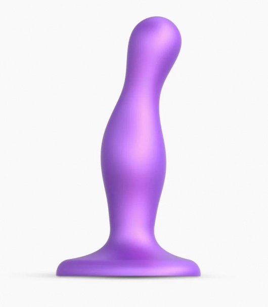 Фиолетовая насадка Strap-On-Me Dildo Plug Curvy size S - Strap-on-me - купить с доставкой в Реутове