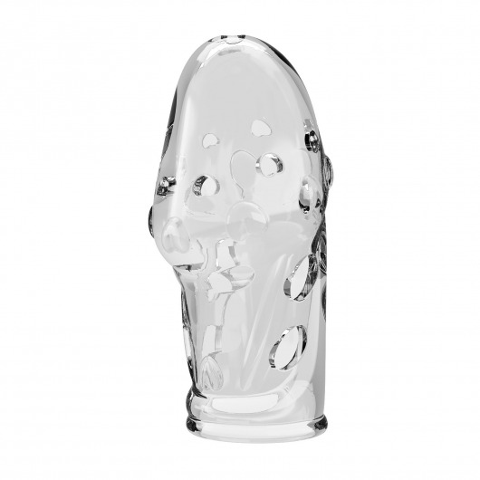 Прозрачная насадка на пенис Booker - 8 см. - Baile - в Реутове купить с доставкой