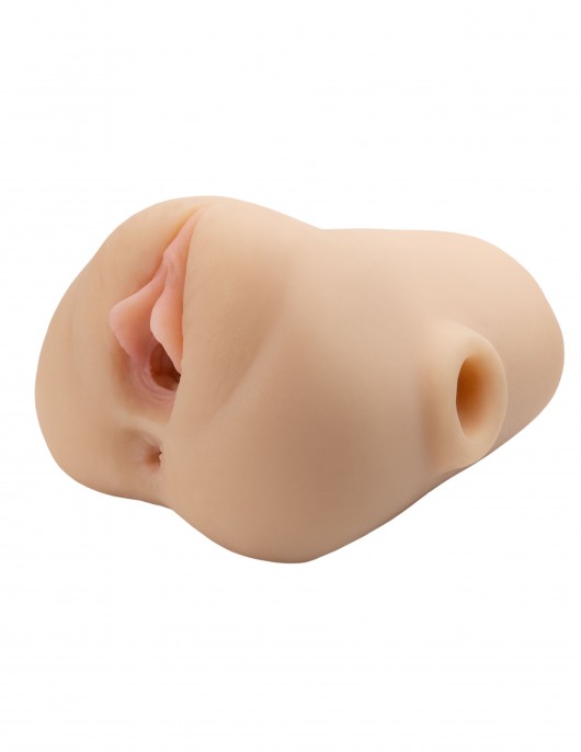 Телесный мастурбатор с вибрацией Double Pounder Vibrating Squeeze Stroker - Pipedream - в Реутове купить с доставкой