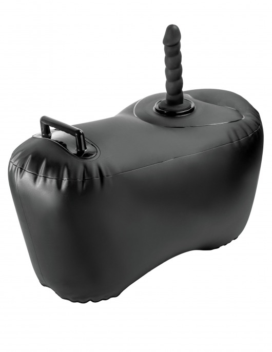 Черное надувное кресло с платформой для фиксации дилдо Body Dock Inflatable Love Seat - Pipedream - купить с доставкой в Реутове