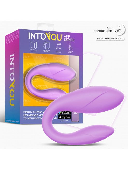 Сиреневый интерактивный вибромассажёр для пар Couple Toy Lavender - Intoyou