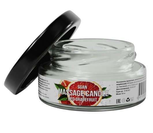 Массажная свеча «Красный грейпфрут» - 50 мл. - SGAN - купить с доставкой в Реутове