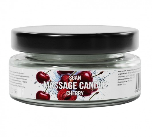 Массажная свеча «Спелая вишня» - 50 мл. - SGAN - купить с доставкой в Реутове