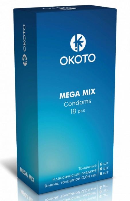 Презервативы OKOTO Mega Mix - 18 шт. - Sitabella - купить с доставкой в Реутове