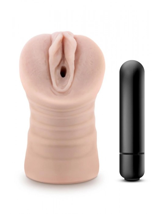 Телесный мастурбатор-вагина Ayumi с вибрацией - Blush Novelties - в Реутове купить с доставкой