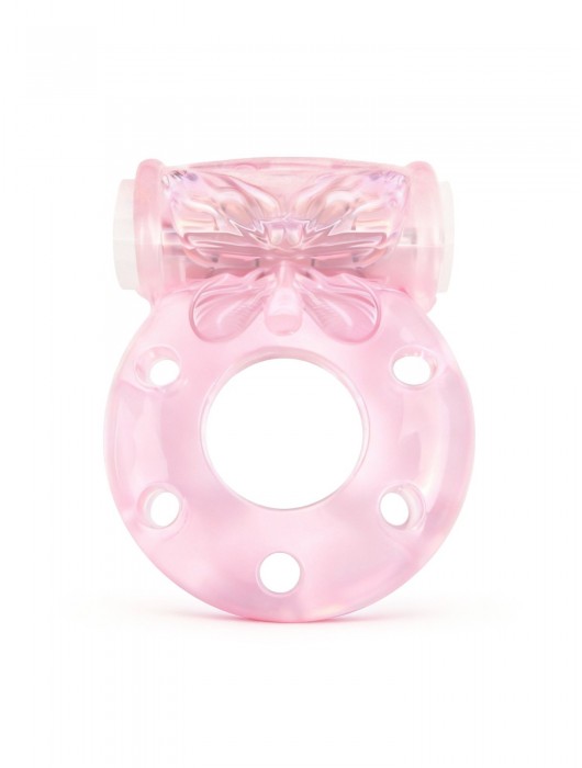Розовое эрекционное виброкольцо с бабочкой - 1137 - в Реутове купить с доставкой