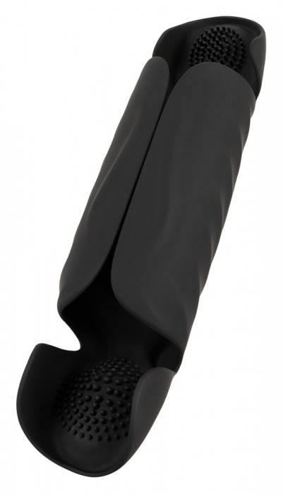 Черный вибромастурбатор с трехточечной стимуляцией Penis Trainer with 3 Point Stimulation - Orion - в Реутове купить с доставкой