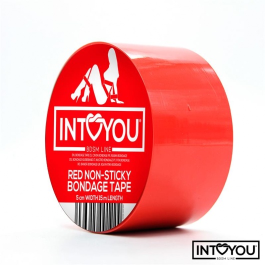 Красный скотч для фиксации Non-Sticky Bondage Tape - 15 м. - Intoyou - купить с доставкой в Реутове