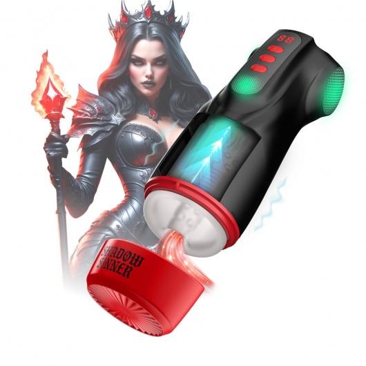 Интерактивный мастурбатор Raven с вакуумом, вибрацией и подсветкой - Shots Media BV - в Реутове купить с доставкой