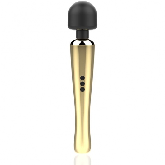 Золотисто-черный wand-вибратор - 30 см. - Ibiza