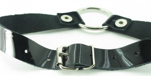 Кляп с кольцом и лаковым ремешком - БДСМ Арсенал - купить с доставкой в Реутове