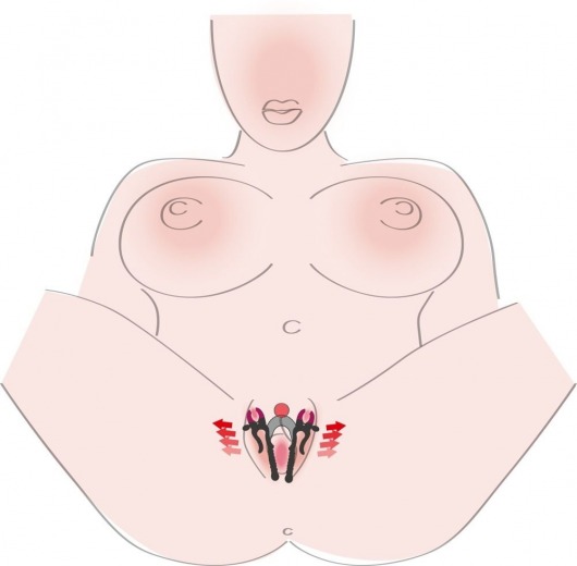 Зажим на половые губы с гибкой перемычкой для G-стимуляции - Orion