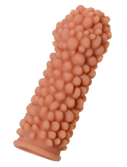 Насадка на фаллос с пузыриками по всей поверхности - 14,7 см. - KOKOS - в Реутове купить с доставкой