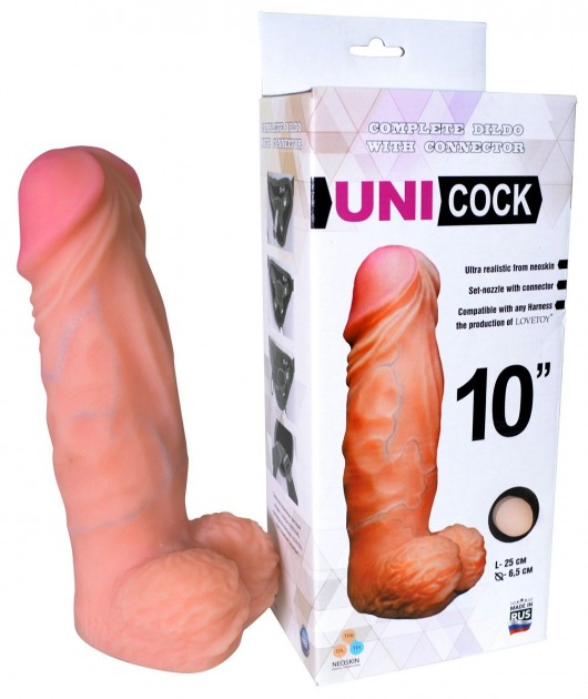 Фаллическая насадка Харнесс UNICOCK 10  - 25 см. - LOVETOY (А-Полимер) - купить с доставкой в Реутове