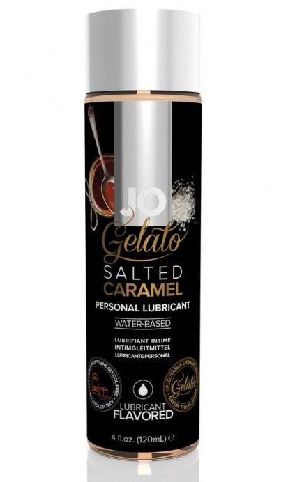Лубрикант с ароматом солёной карамели JO GELATO SALTED CARAMEL - 120 мл. - System JO - купить с доставкой в Реутове