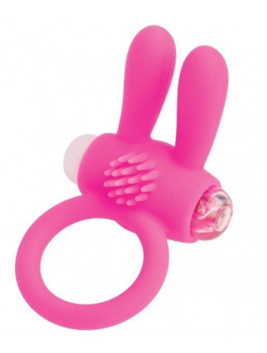 Розовое эрекционное виброкольцо A-toys с ушками - A-toys - в Реутове купить с доставкой