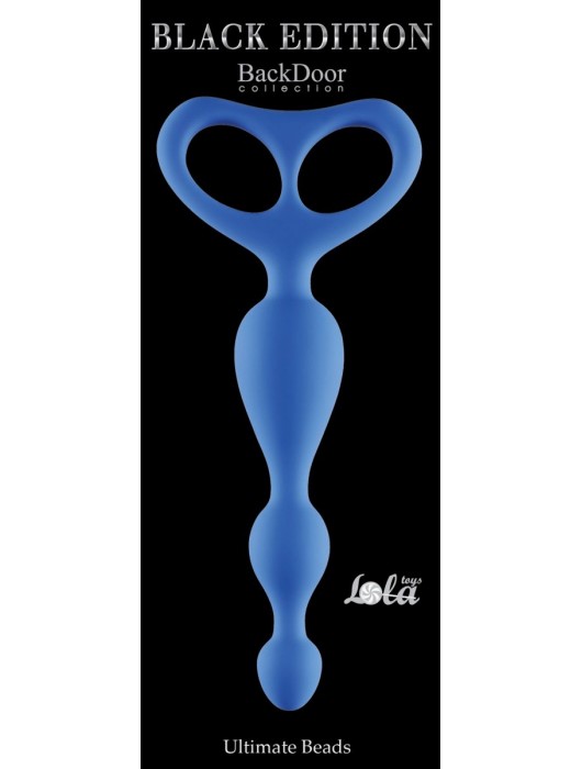 Синяя анальная цепочка Ultimate Beads - 17 см. - Lola Games