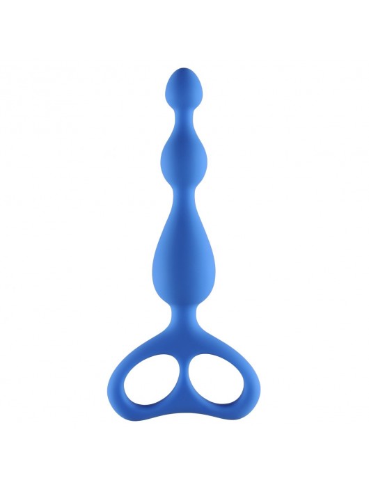 Синяя анальная цепочка Ultimate Beads - 17 см. - Lola Games