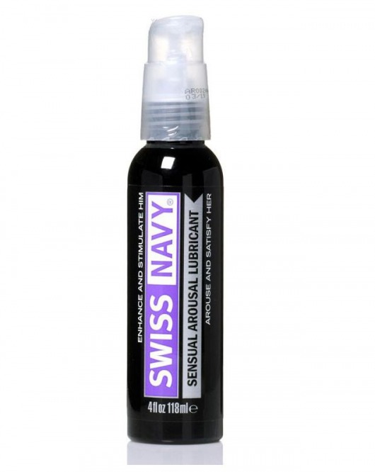 Возбуждающий гель-лубрикант на водной основе Sensual Arousal Lubricant  - 118 мл. - Swiss navy - купить с доставкой в Реутове