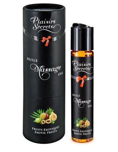 Массажное масло с ароматом экзотических фруктов Huile de Massage Gourmande Fruits Exotiques - 59 мл. - Plaisir Secret - купить с доставкой в Реутове