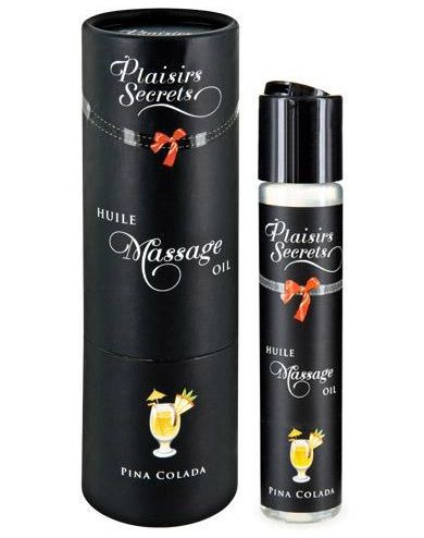 Массажное масло с ароматом пина колады Huile de Massage Gourmande Pina Colada - 59 мл. - Plaisir Secret - купить с доставкой в Реутове