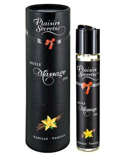 Массажное масло с ароматом ванили Huile de Massage Gourmande Vanille - 59 мл. - Plaisir Secret - купить с доставкой в Реутове