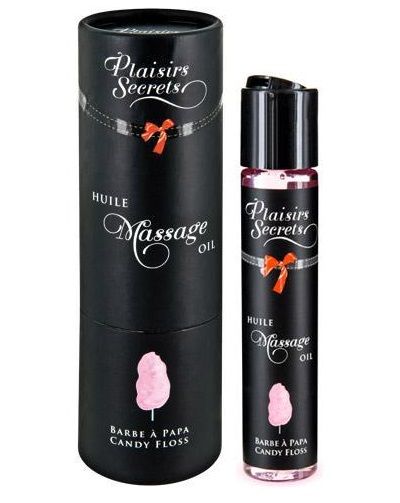 Массажное масло с ароматом сладкой ваты Huile de Massage Gourmande Barbe à Papa - 59 мл. - Plaisir Secret - купить с доставкой в Реутове