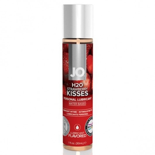 Смазка с ароматом клубники JO Flavored Strawberry Kiss - 30 мл. - System JO - купить с доставкой в Реутове