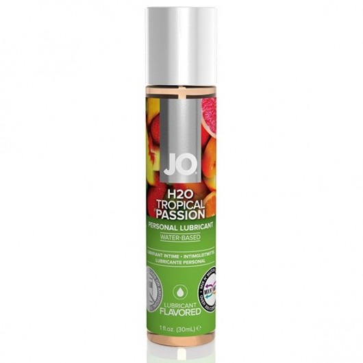 Смазка с ароматом тропических фруктов JO Flavored Tropical Passion - 30 мл. - System JO - купить с доставкой в Реутове