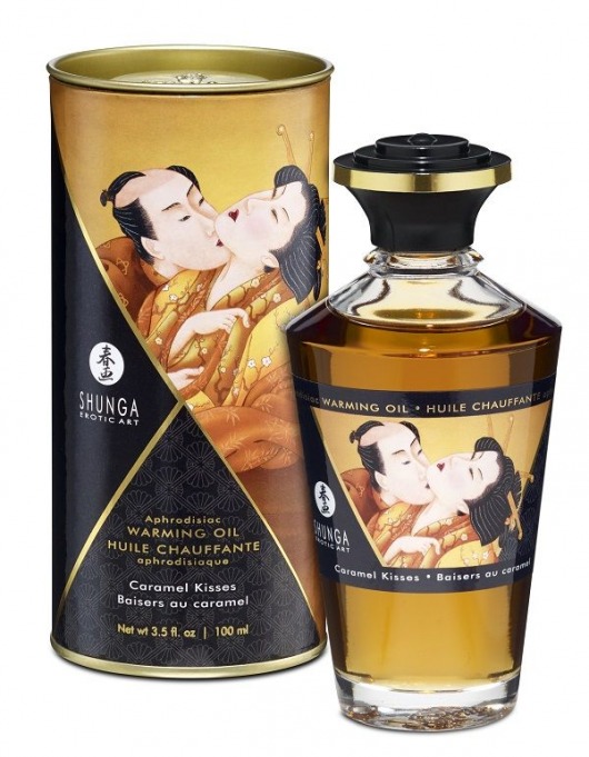 Массажное интимное масло с ароматом карамели - 100 мл. - Shunga - купить с доставкой в Реутове
