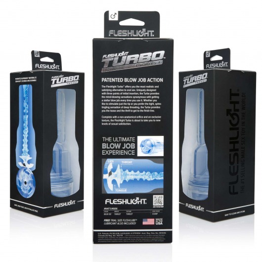 Мастурбатор Fleshlight Turbo - Trust Blue Ice - Fleshlight - в Реутове купить с доставкой