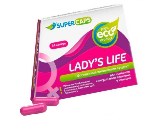 Возбуждающие капсулы Ladys Life - 14 капсул (0,35 гр.) - SuperCaps - купить с доставкой в Реутове
