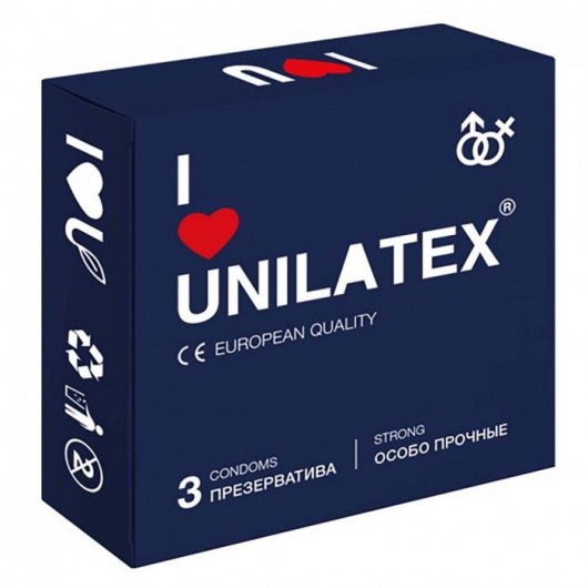 Ультрапрочные презервативы Unilatex Extra Strong - 3 шт. - Unilatex - купить с доставкой в Реутове
