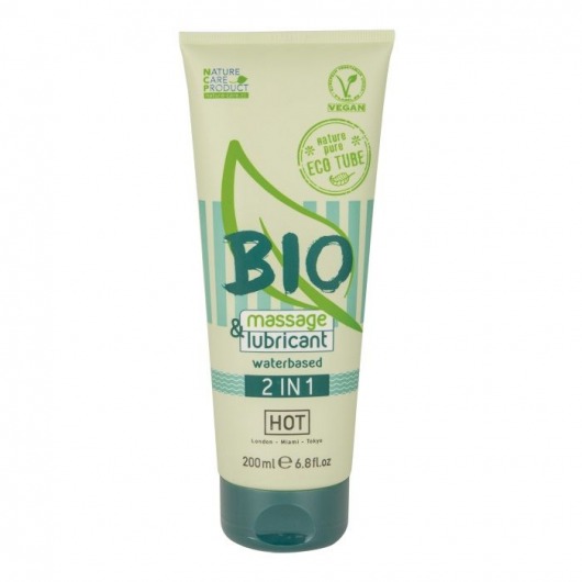 Массажный гель-лубрикант Bio 2-in-1 - 200 мл. - HOT - купить с доставкой в Реутове