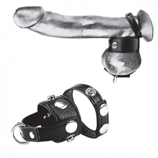 Утяжка для мошонки и пениса Cock Ring With 1  Ball Stretcher And Optional Weight Ring - BlueLine - купить с доставкой в Реутове