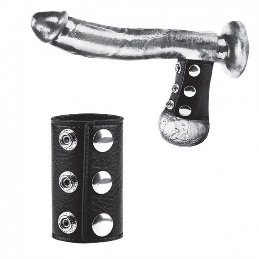 Чёрная утяжка на кнопках 100% PVC STRAP WITH METAL SNAP - BlueLine - купить с доставкой в Реутове