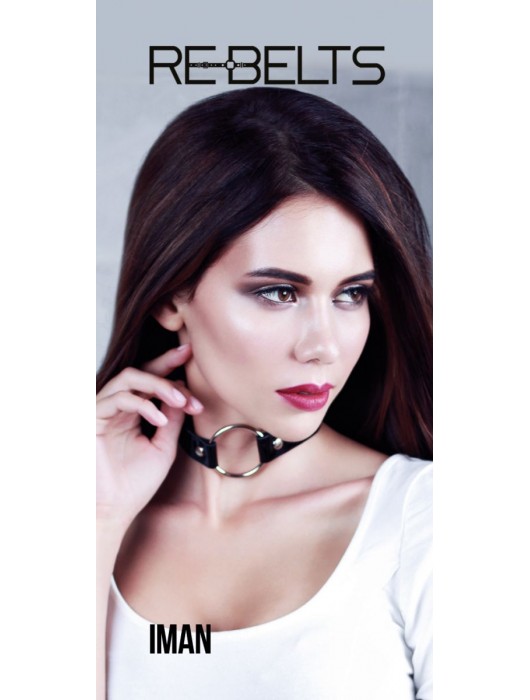 Чёрный чокер-кляп Iman Black - Rebelts - купить с доставкой в Реутове