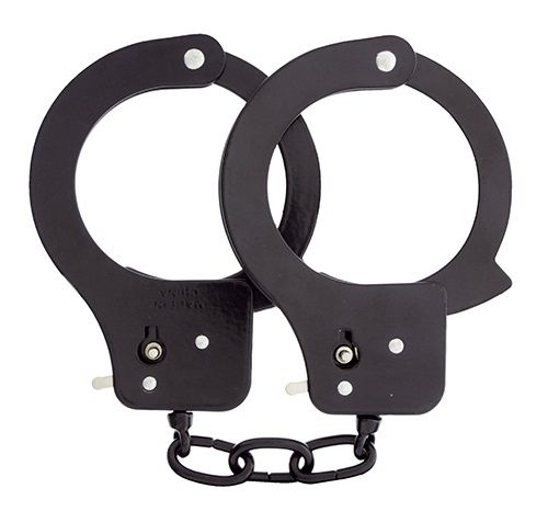 Чёрные наручники из листового металла BONDX METAL CUFFS BLACK - Dream Toys - купить с доставкой в Реутове
