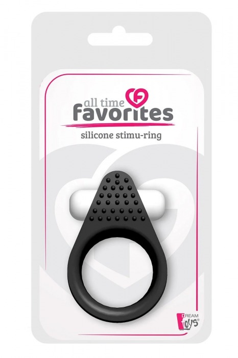 Чёрное эрекционное кольцо LIT-UP SILICONE STIMU RING 1 BLACK - Dream Toys - в Реутове купить с доставкой