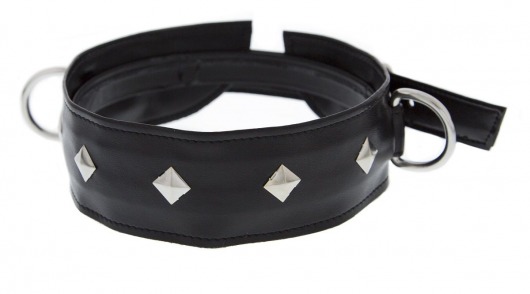 Полиуретановый ошейник с пуклями и D-кольцами Collar with Studs - Blush Novelties - купить с доставкой в Реутове