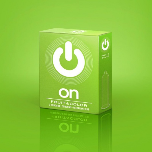 Цветные ароматизированные презервативы ON) Fruit   Color - 3 шт. - ON) - купить с доставкой в Реутове