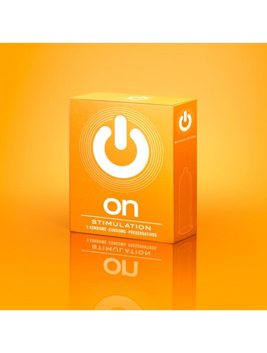 Презервативы ON) Stimulation с точками - 3 шт. - ON) - купить с доставкой в Реутове