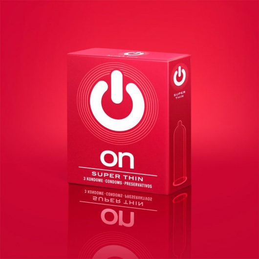 Супертонкие презервативы ON) Super Thin - 3 шт. - ON) - купить с доставкой в Реутове