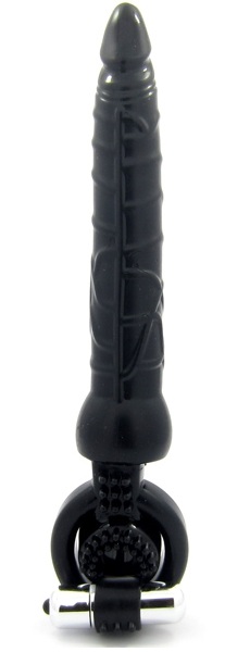 Черная вибронасадка с анальным стимулятором - ToyFa - в Реутове купить с доставкой