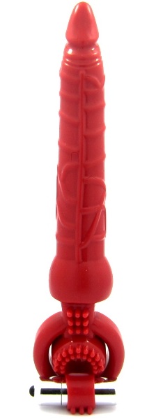 Красная вибронасадка с анальным стимулятором - ToyFa - в Реутове купить с доставкой