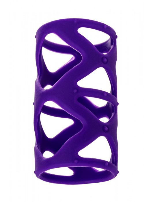 Фиолетовая насадка-сетка на пенис - 7,5 см. - A-toys - в Реутове купить с доставкой