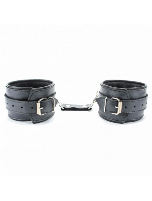 Наручники из гладкой кожи - БДСМ Арсенал - купить с доставкой в Реутове