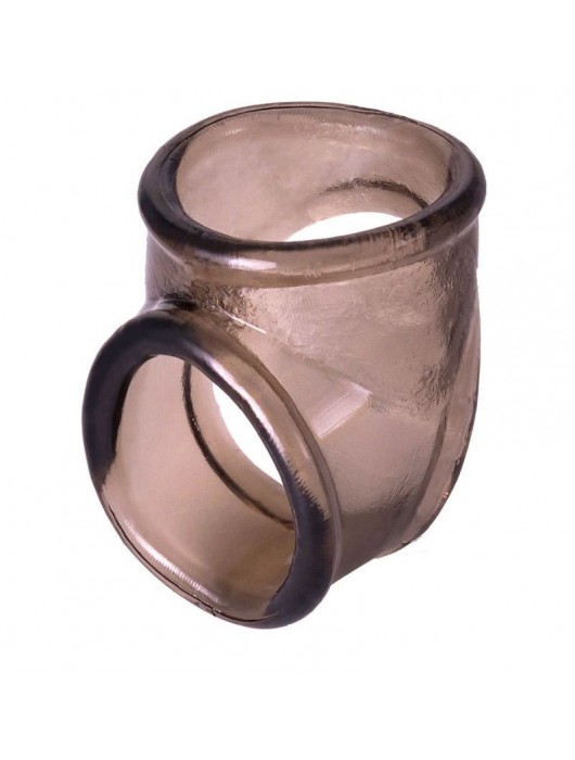 Дымчатое эрекционное кольцо с фиксацией мошонки - ToyFa - в Реутове купить с доставкой