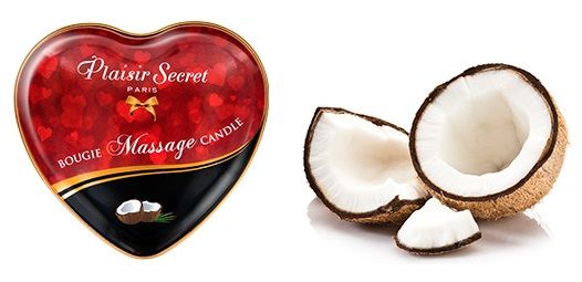 Массажная свеча с ароматом кокоса Bougie Massage Candle - 35 мл. - Plaisir Secret - купить с доставкой в Реутове