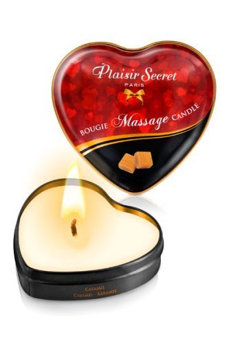 Массажная свеча с ароматом карамели Bougie Massage Candle - 35 мл. - Plaisir Secret - купить с доставкой в Реутове